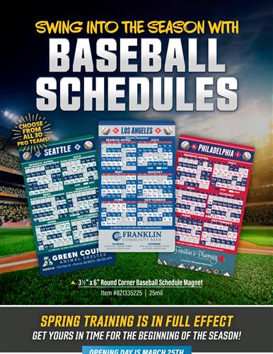 Swing Into the Season with Baseball Schedules!