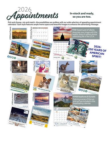 2026 Appointment Calendars - All Themes in Stock!