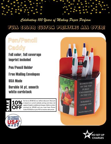 10% Off on New Full Color Pen/Pencil Caddy
