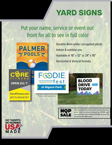 Full Color Yard Sign Sale
