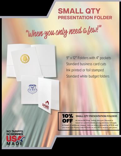 10% Off Presentation Folders from Warwick