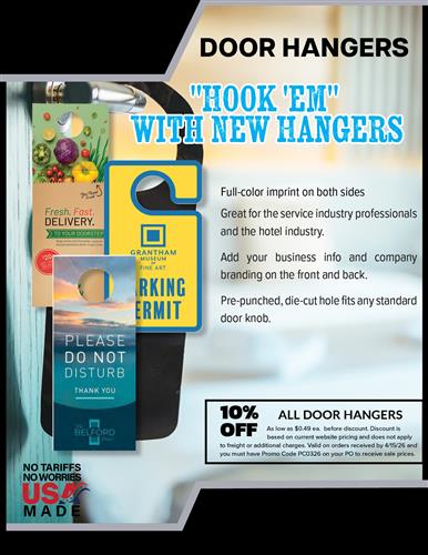 Put Your Name Out Front w/Full Color Door Hangers