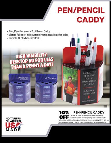 Full Color Pent Caddy 10% Off Sale