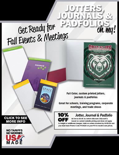 10% Off Notepads and Padfolios