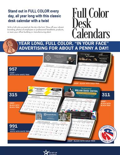 Full Color Desk Calendars for Less Than a Penny a Day