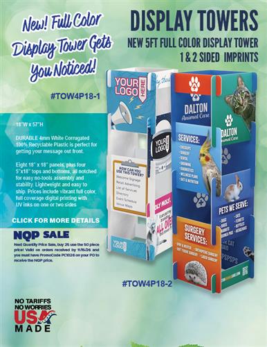 NQP Sale on New Full color 5ft Display Tower
