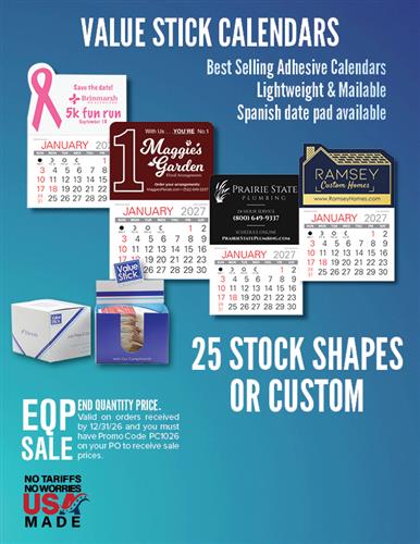 EQP Sale on Best Selling Adhesive Calendars