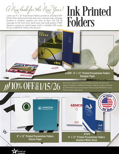 10% Full Color Presentation Folders